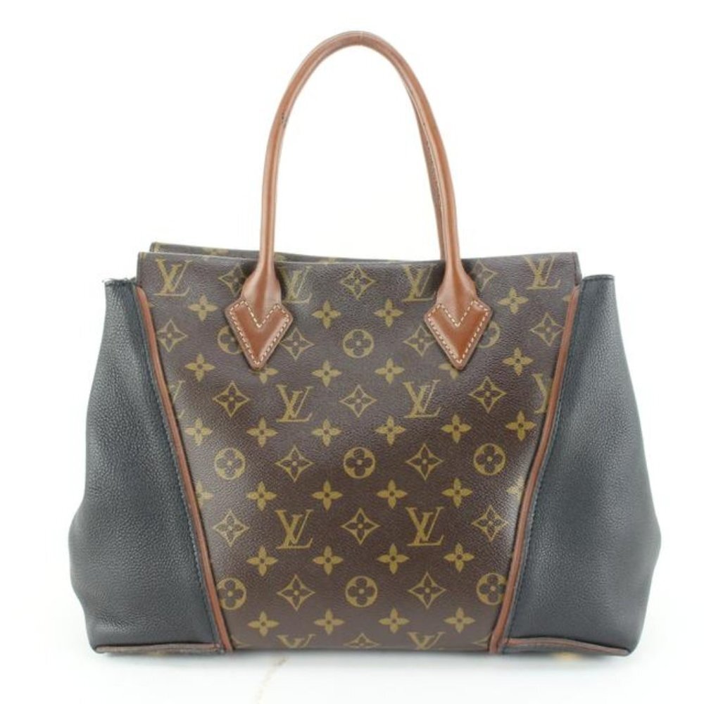 Louis Vuitton Black x Brown Monogram W Tote PM 25lk617s